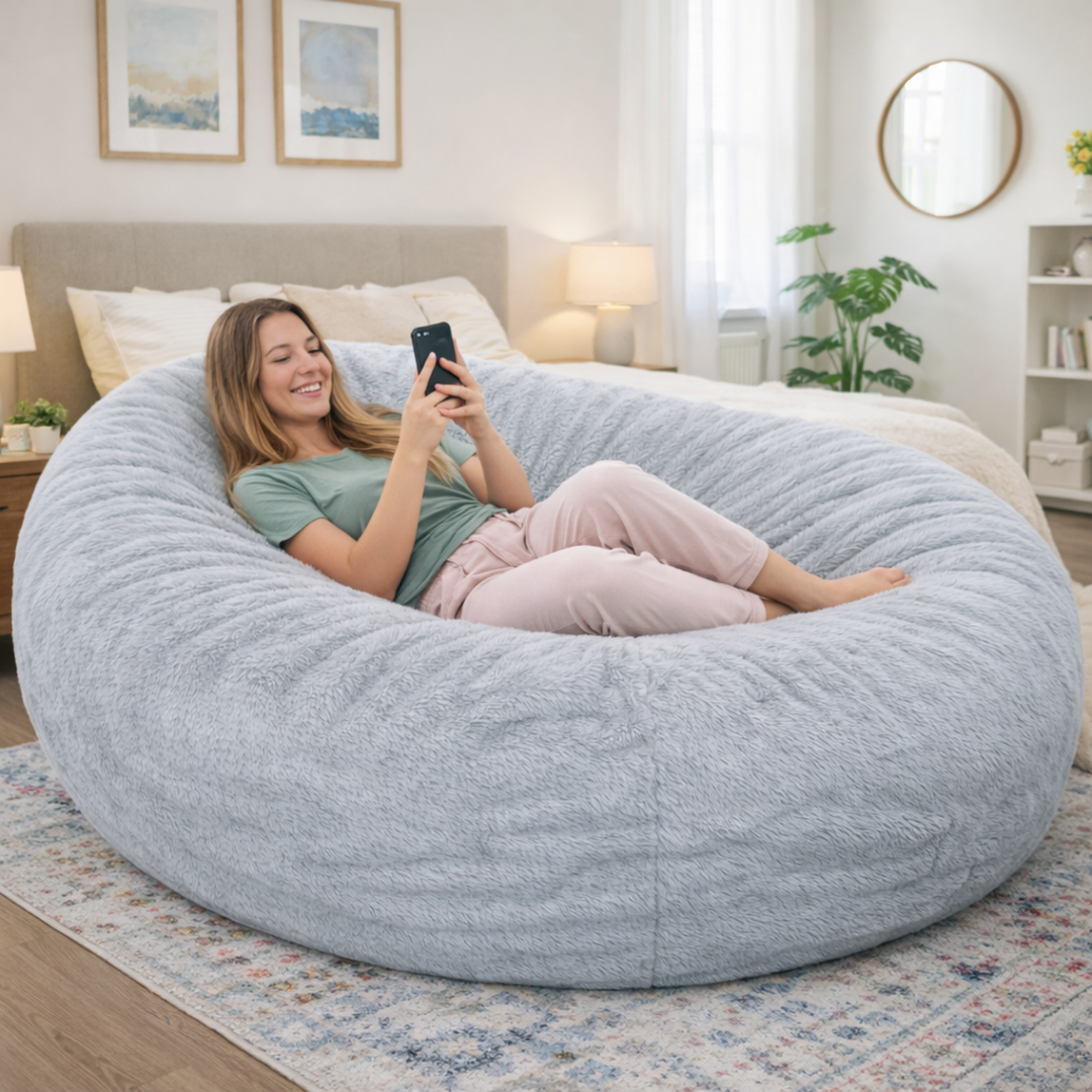 Pouf Long Géant Fourrure - 160 Cm