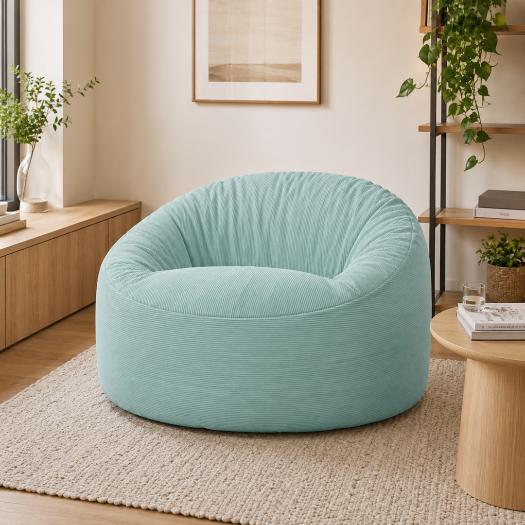 Pouf Velours Côtelé - 100 Cm