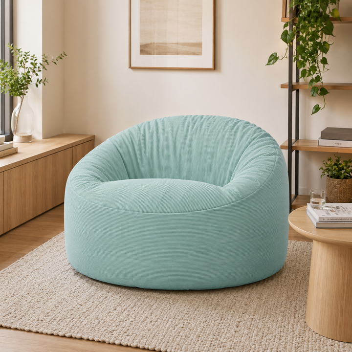 Pouf Velours Côtelé - 100 Cm