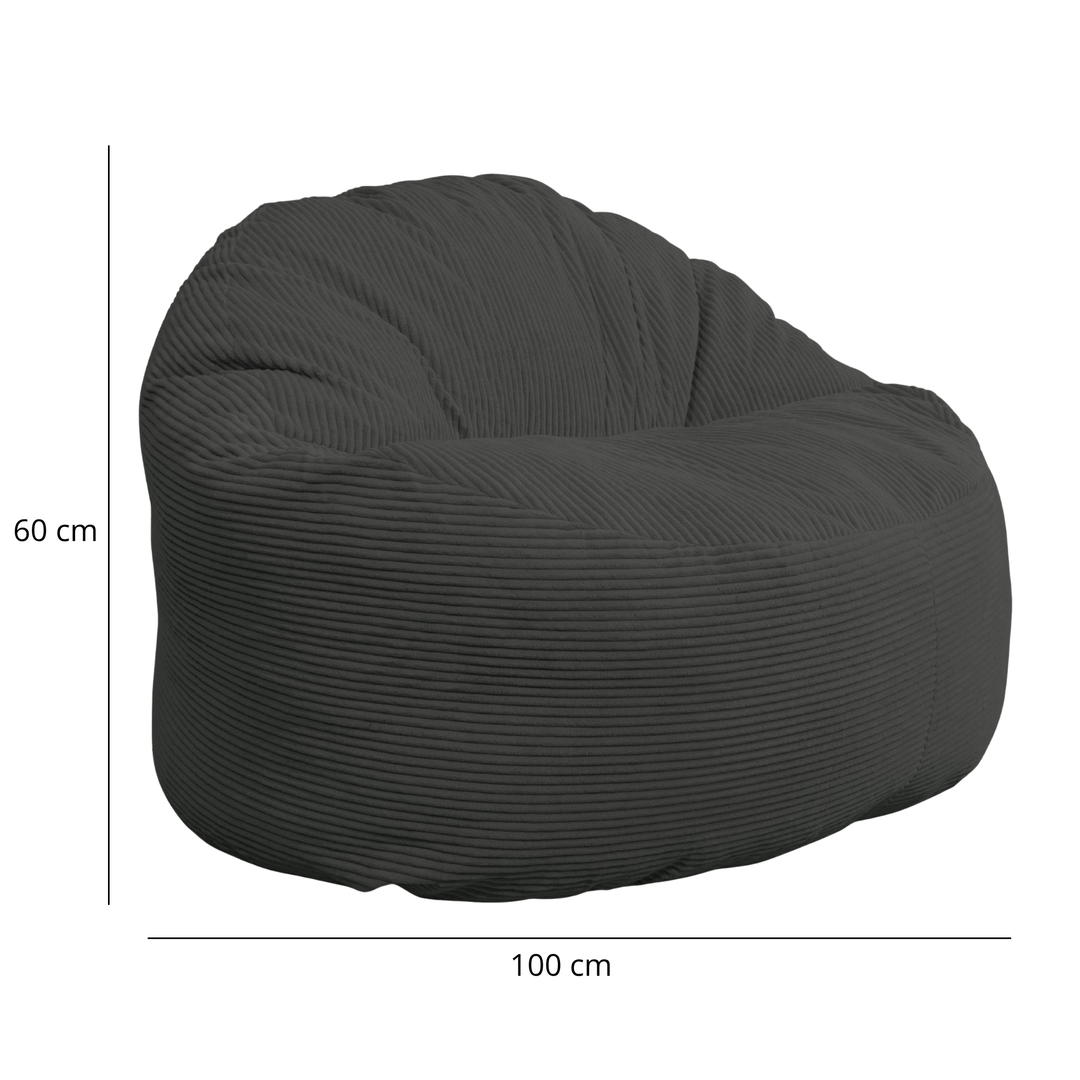 Pouf Velours Côtelé Épais - 100cm