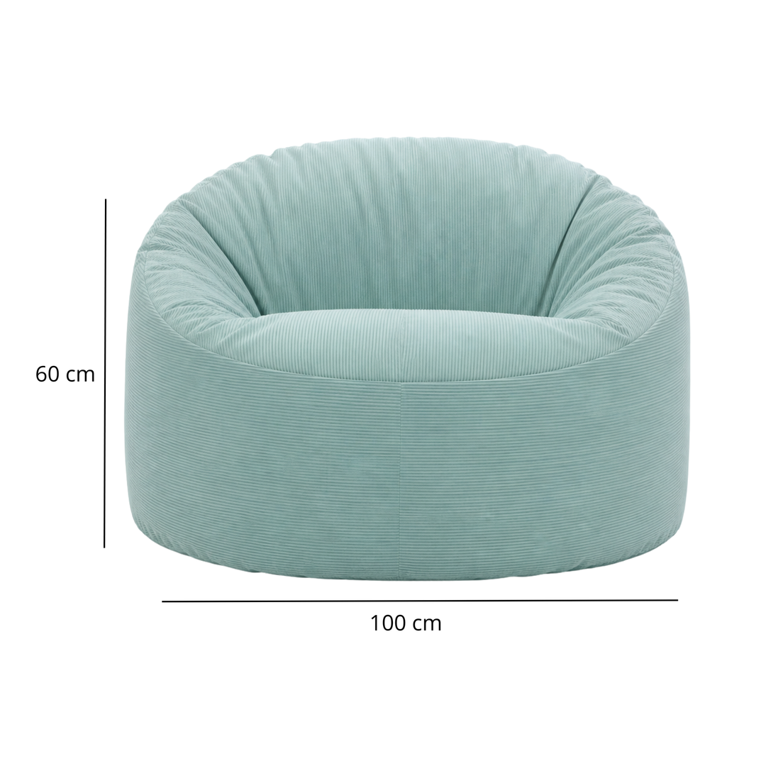 Pouf Velours Côtelé - 100 Cm