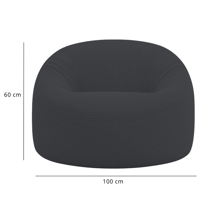 Pouf déhoussable Velours Côtelé Épais - 100cm