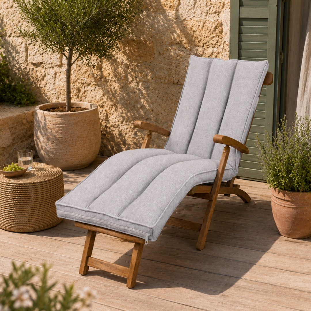 Coussin bain de soleil déhoussable - 190x60x15 cm