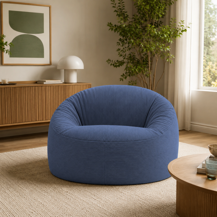 Pouf déhoussable Velours Côtelé - 100 cm