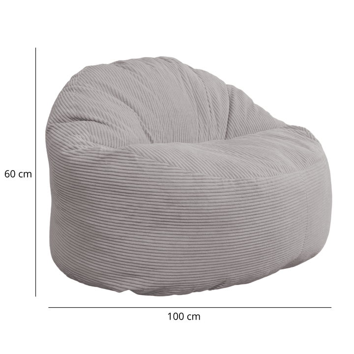 Pouf Velours Côtelé Épais - 100cm