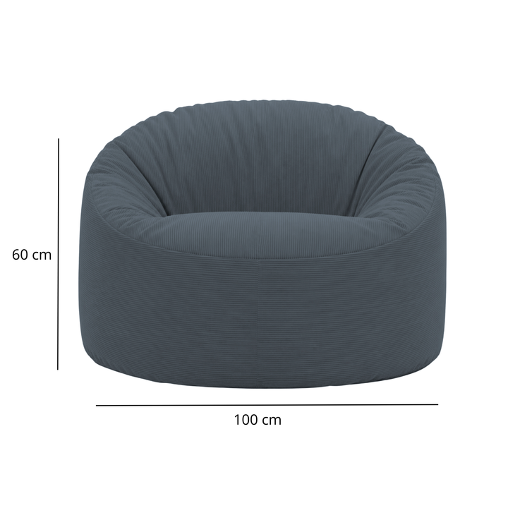 Pouf Velours Côtelé - 100 Cm