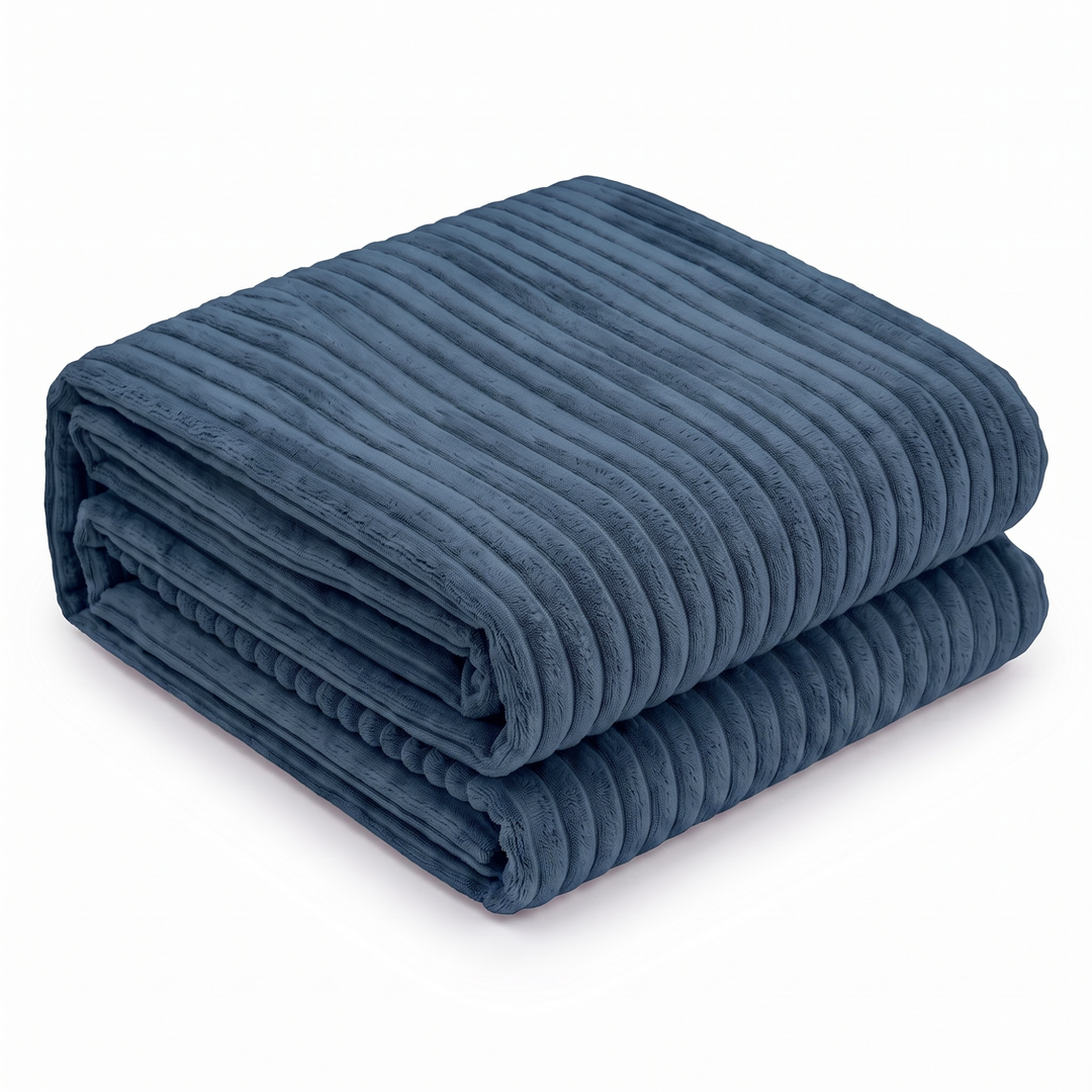Housse Pouf XXL En Velours Côtelé - 110 X 100 Cm