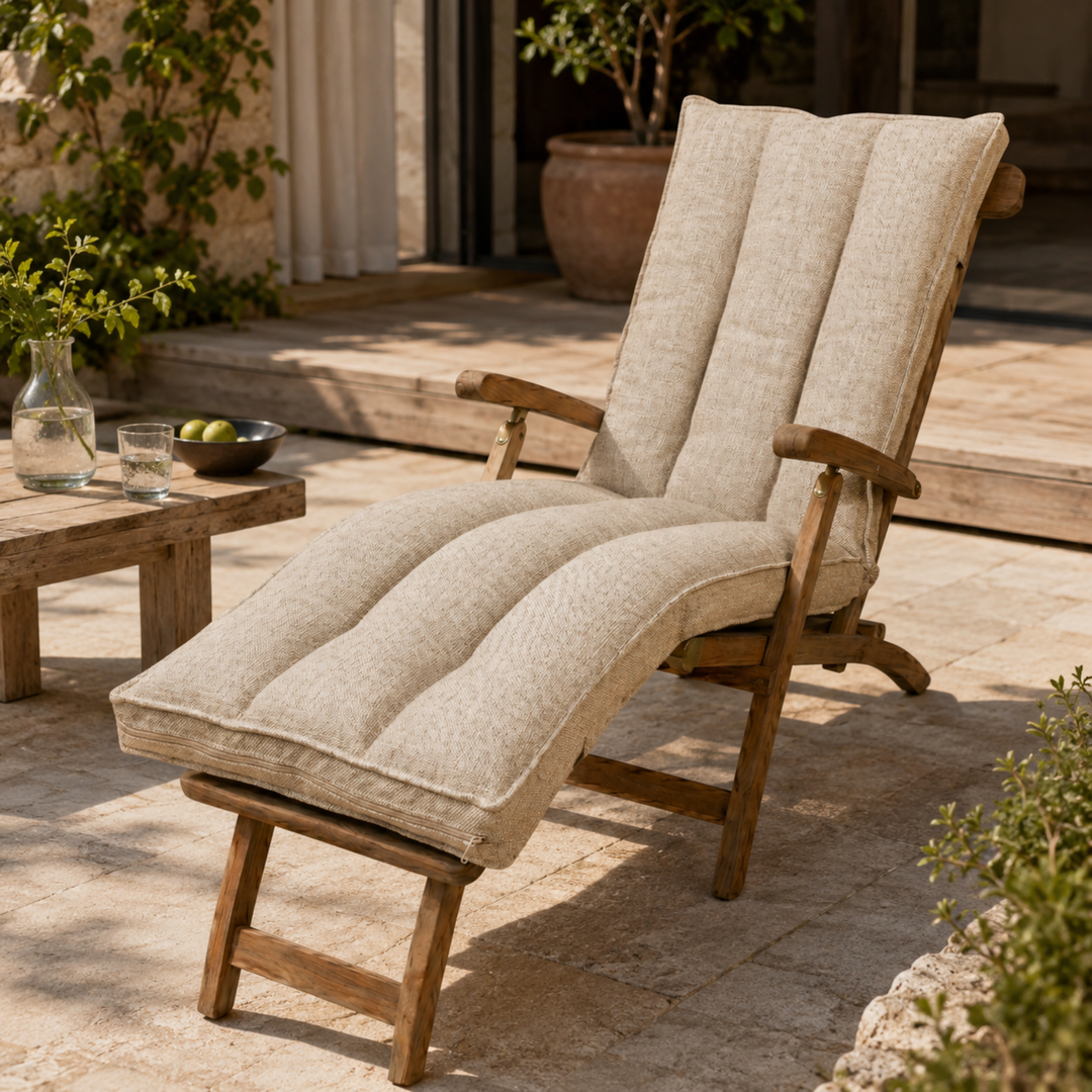 Coussin bain de soleil déhoussable - 190x60x15 cm