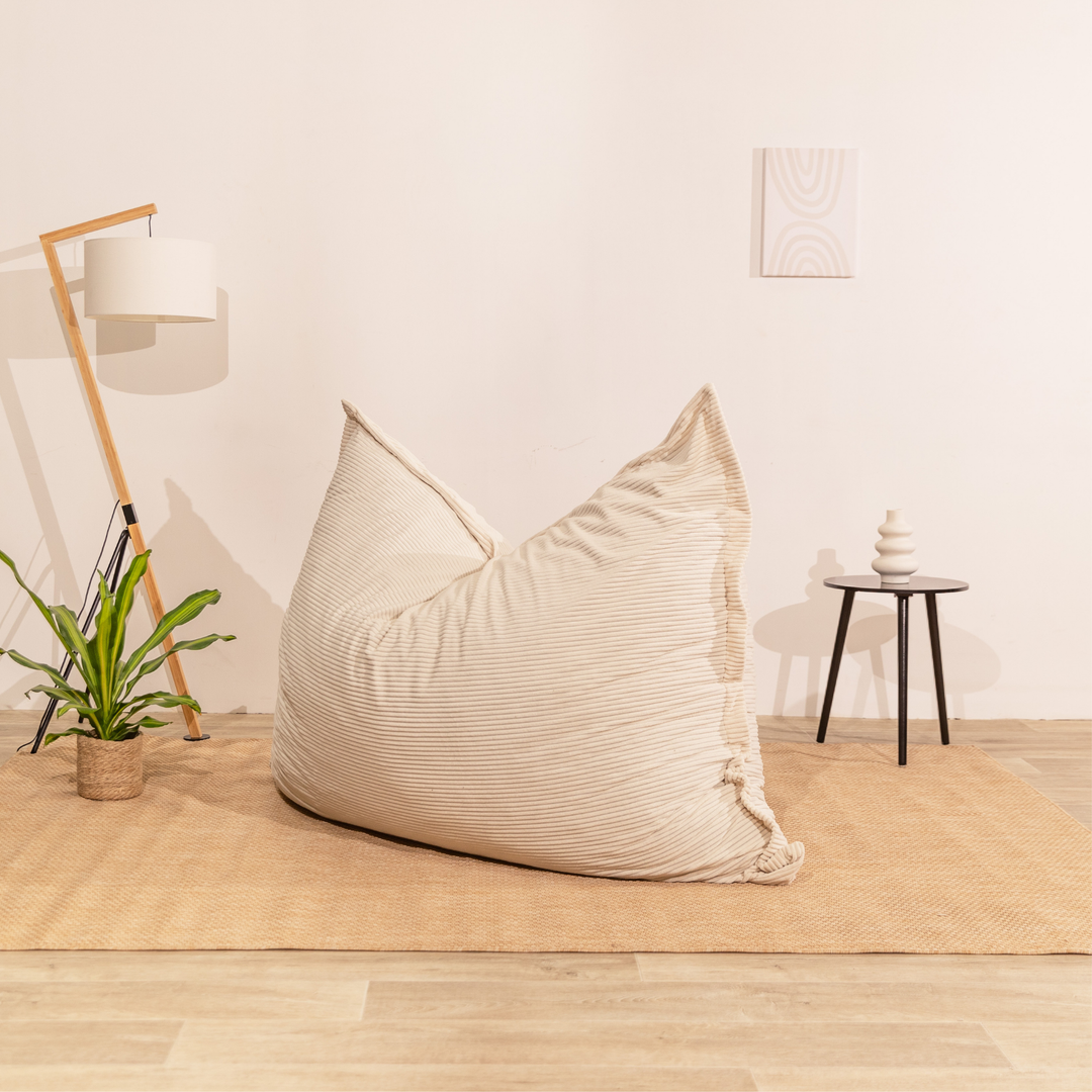 Pouf Velours Côtelé Déhoussable - 140x180 Cm
