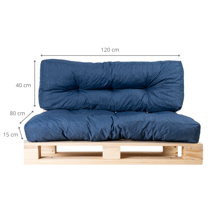 Lot Assise/Dossier Coussin Palette