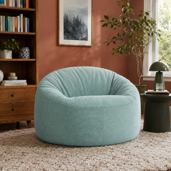 Pouf Velours Côtelé - 100 Cm