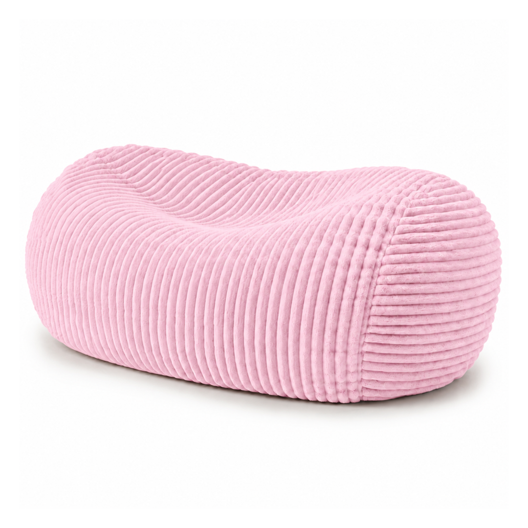 Pouf long géant déhoussable - Fourrure côtelée - 160 cm