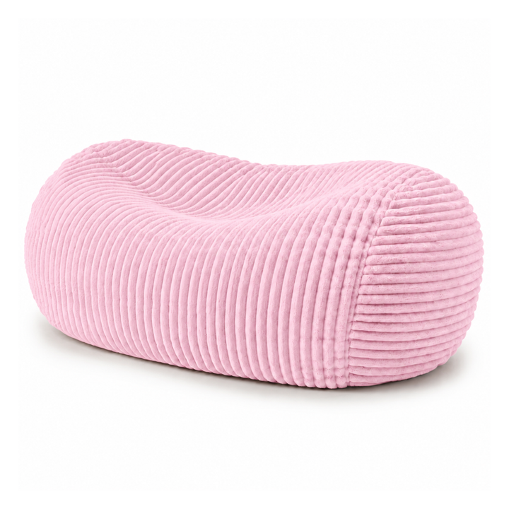 Pouf long géant déhoussable - Fourrure côtelée - 160 cm