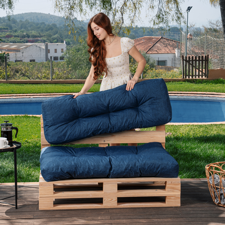 Lot Assise/Dossier Coussin Palette