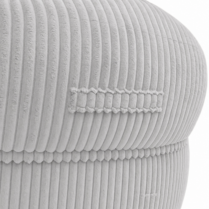 Pouf XXL Déhoussable En Velours Côtelé - 110 X 100 Cm