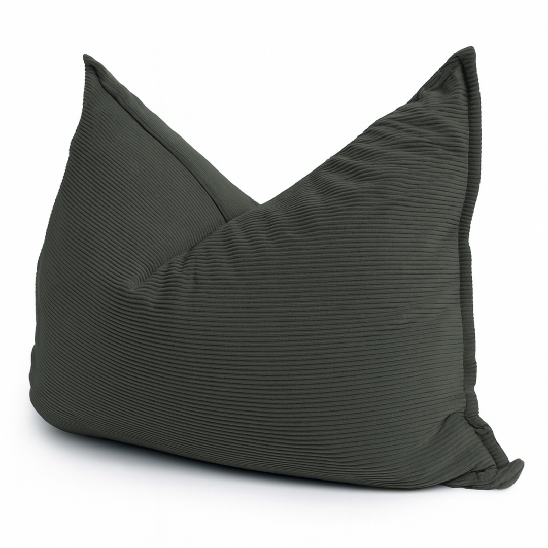 Pouf Velours Côtelé Déhoussable - 140x180 Cm
