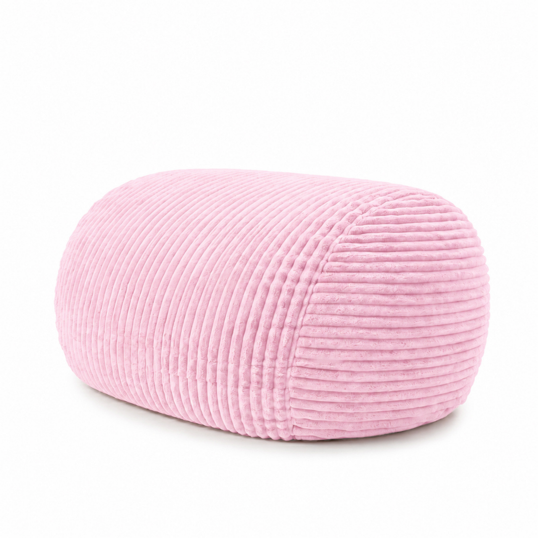 Pouf long géant déhoussable - Fourrure côtelée - 160 cm