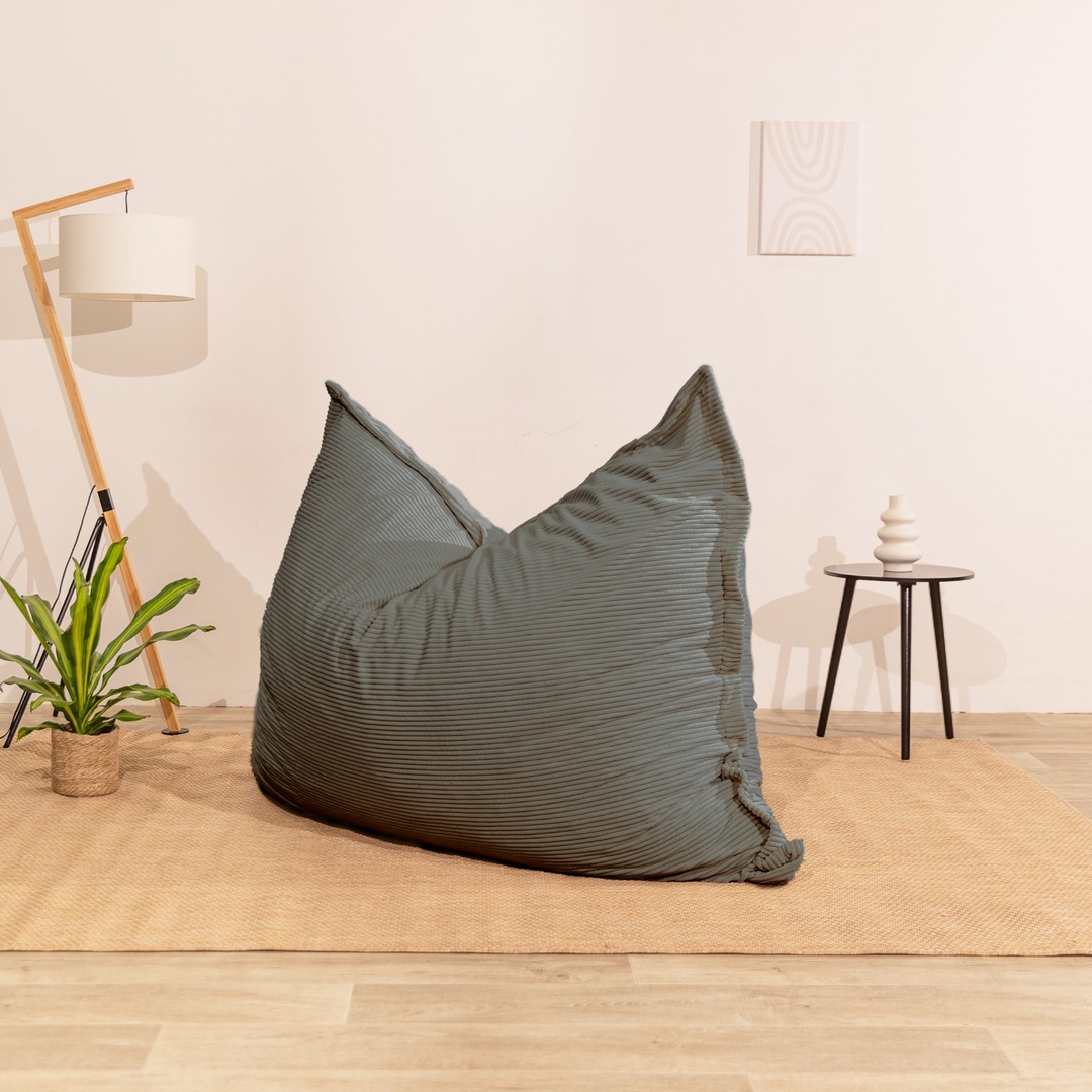 Pouf Velours Côtelé Déhoussable - 140x180 Cm