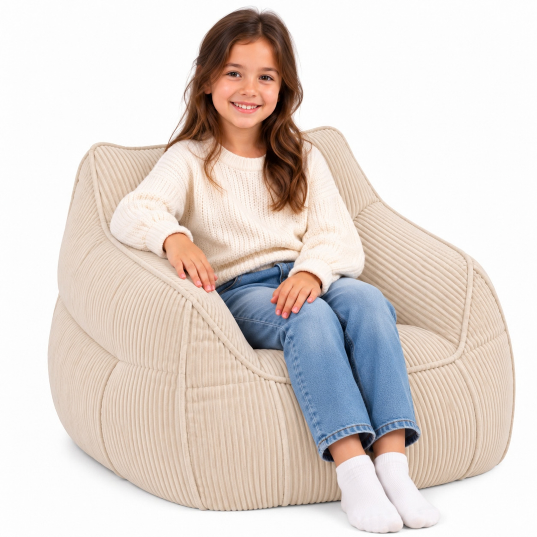 Pouf fauteuil enfant Velours Côtelé - 70x70 cm