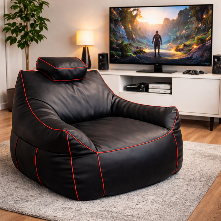 Pouf gaming en similicuir - 100x110 cm