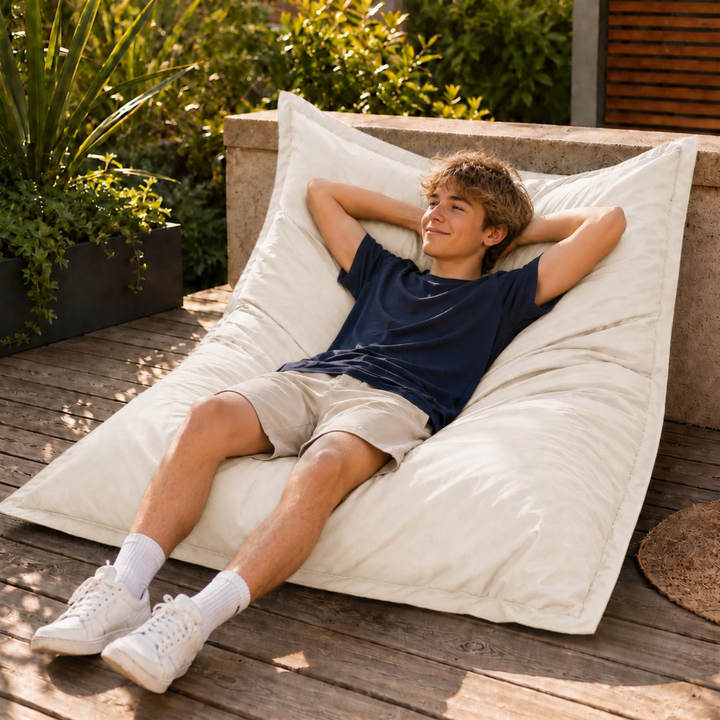 Pouf Extérieur Imperméable Déhoussable Anti-UV - 120x160 Cm