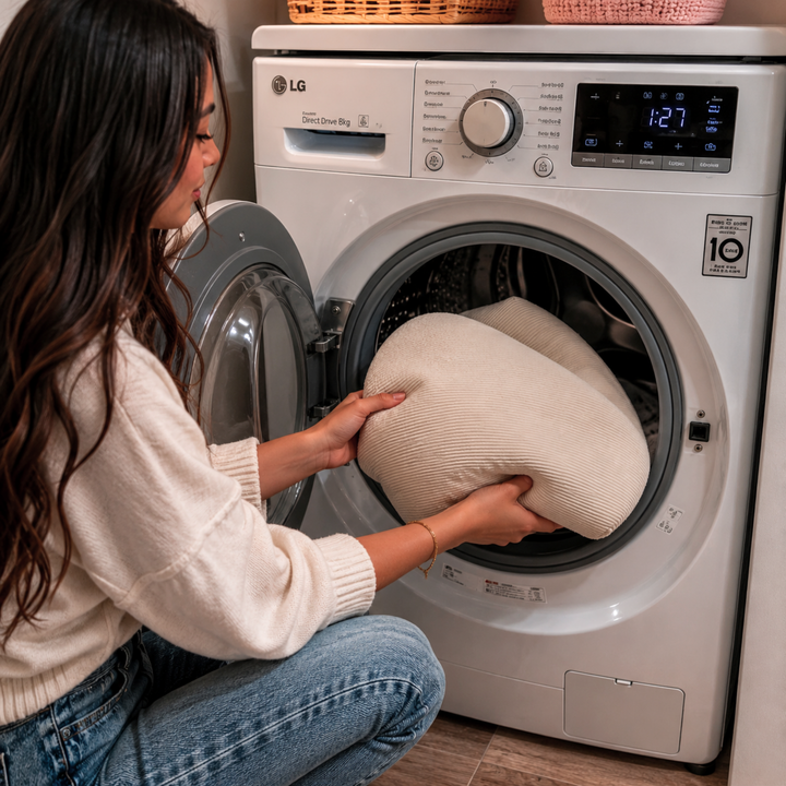 Pouf déhoussable Velours Côtelé - 100 cm
