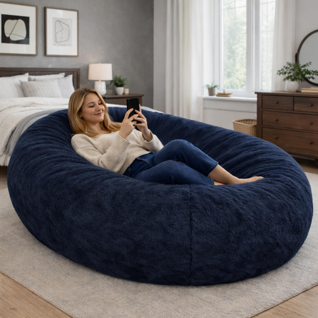 Pouf Long Géant Fourrure - 160 Cm