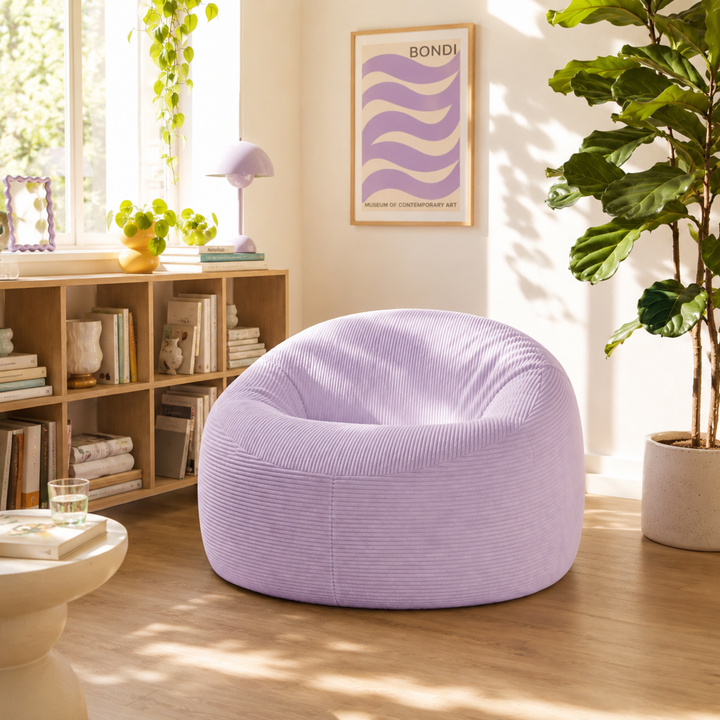 Pouf déhoussable Velours Côtelé Épais - 100cm
