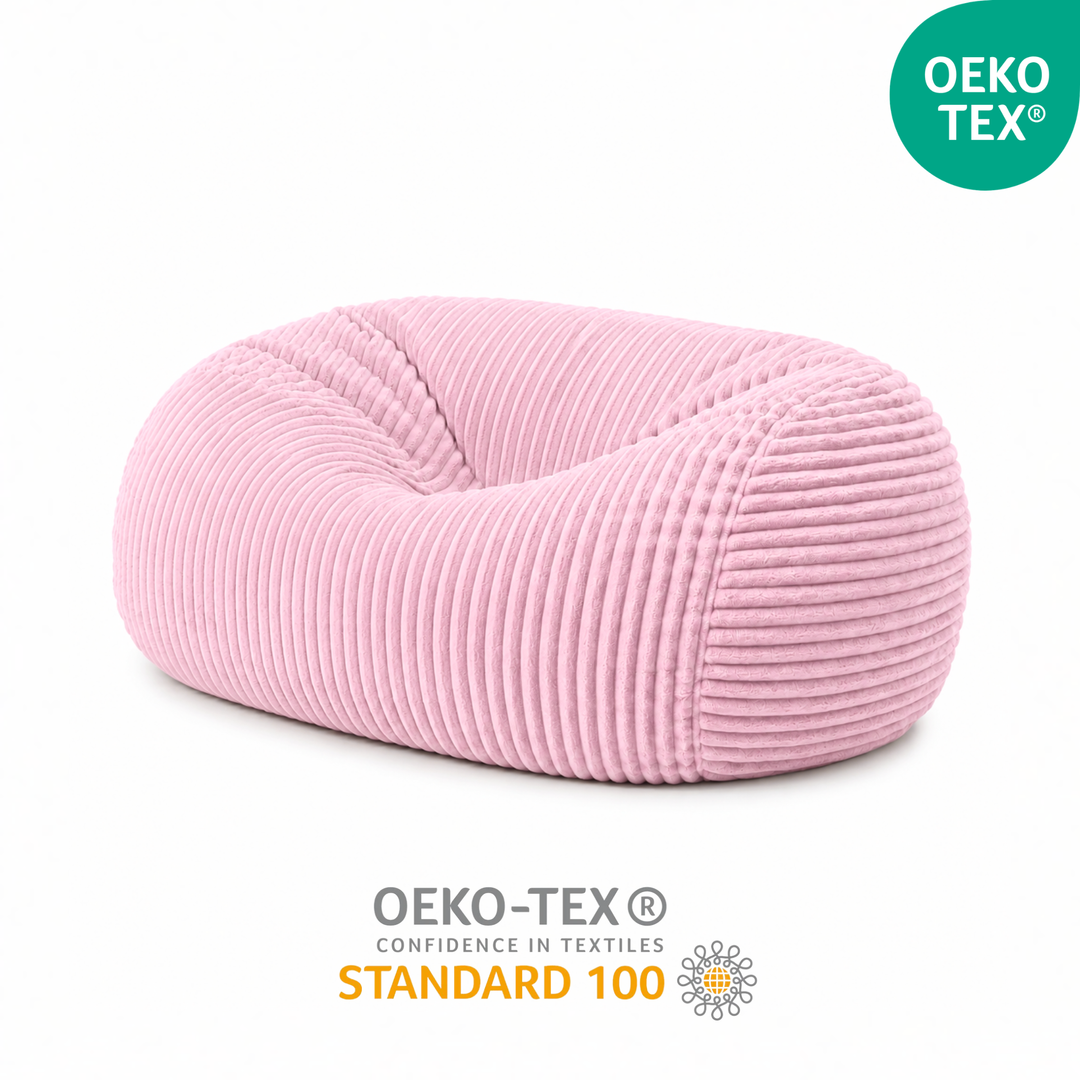 Pouf long géant déhoussable - Fourrure côtelée - 160 cm