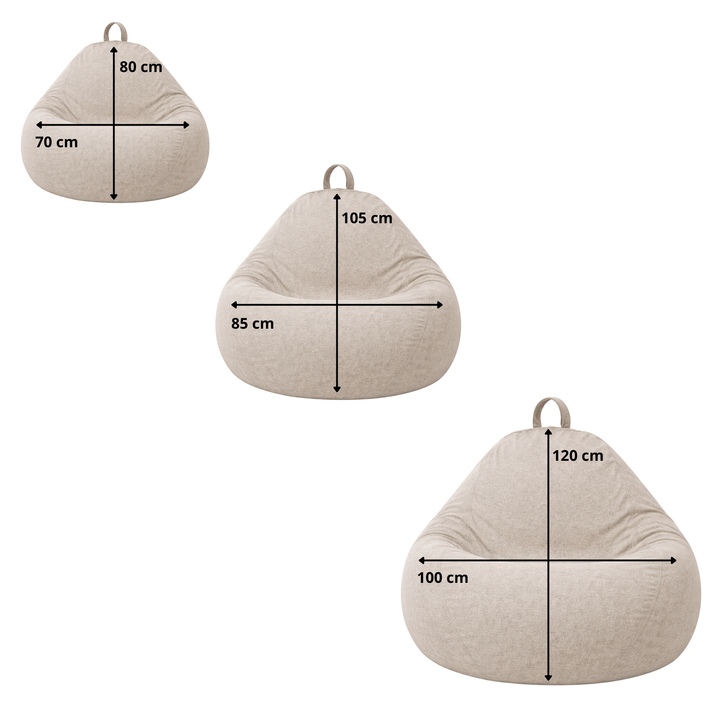 Pouf Poire Déhoussable - 80x70 Cm