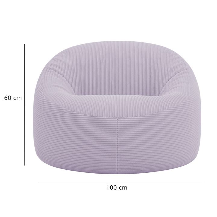 Pouf déhoussable Velours Côtelé Épais - 100cm