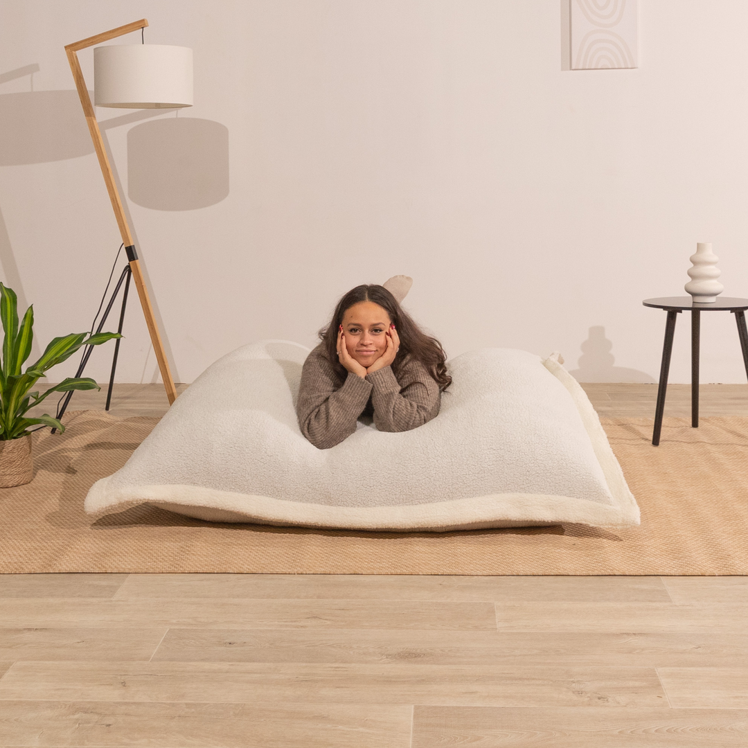 Pouf Bouclette Déhoussable - 140x180 Cm