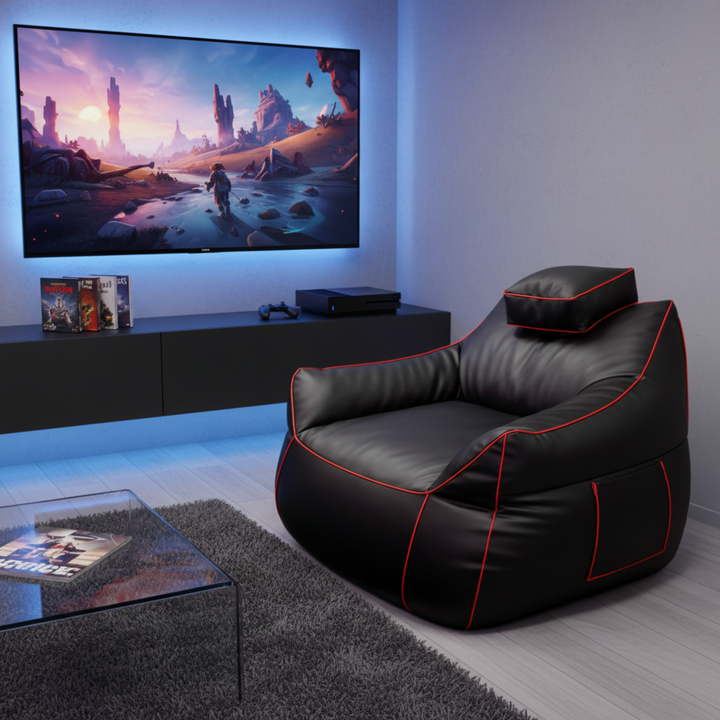 Pouf gaming en similicuir - 100x110 cm