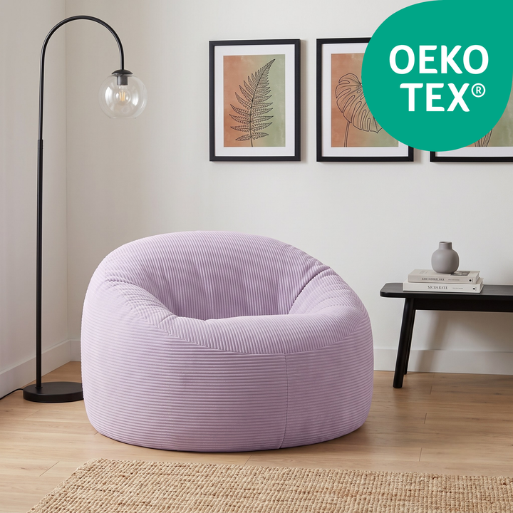 Pouf déhoussable Velours Côtelé Épais - 100cm