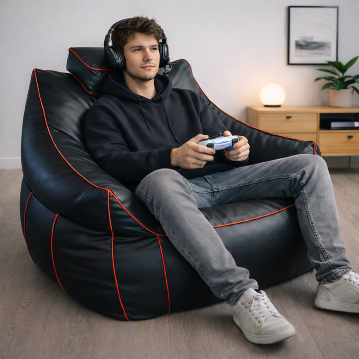 Pouf gaming en similicuir - 100x110 cm
