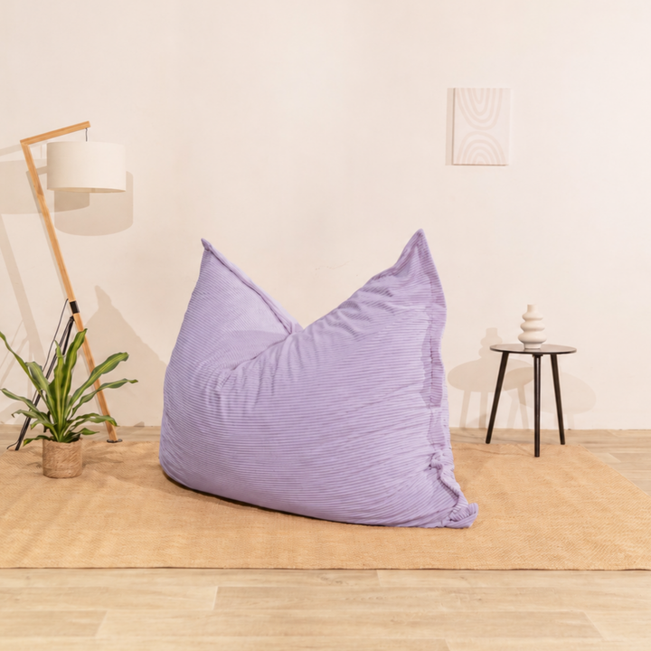 Pouf Velours Côtelé Déhoussable - 140x180 Cm