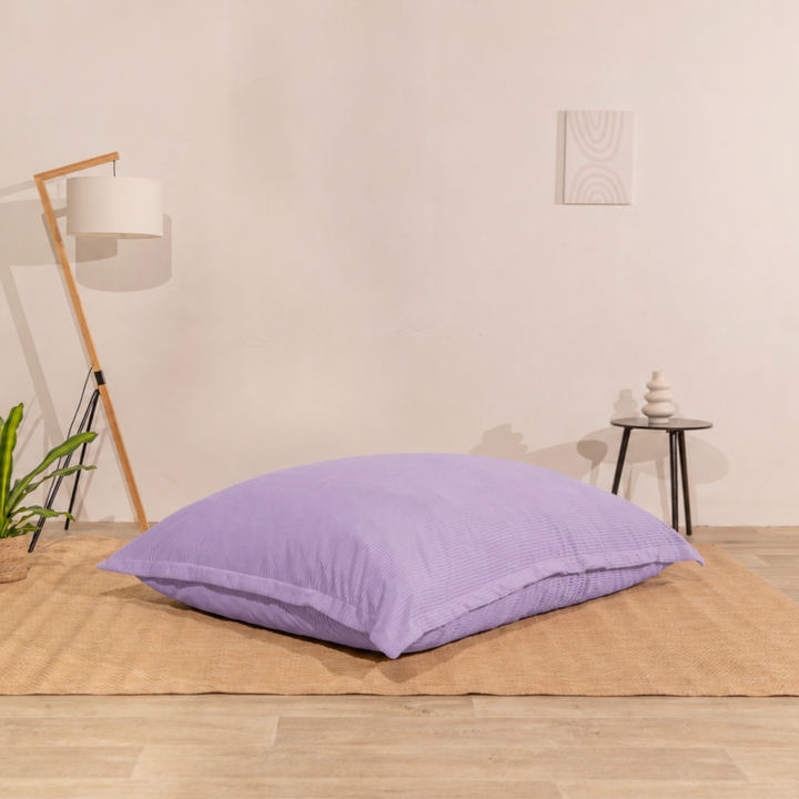 Pouf Velours Côtelé Déhoussable - 140x180 Cm