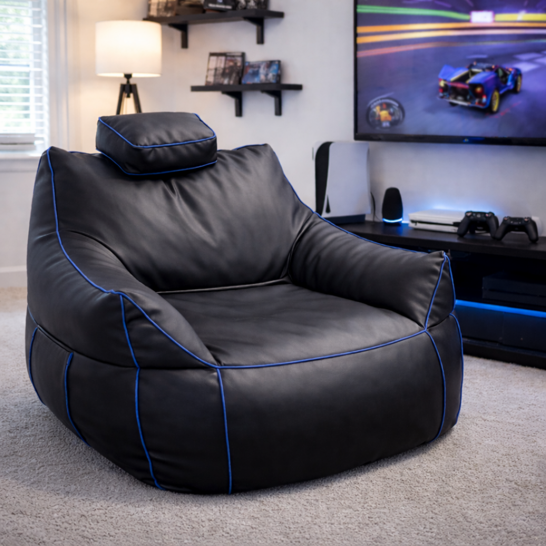 Pouf gaming en similicuir - 100x110 cm