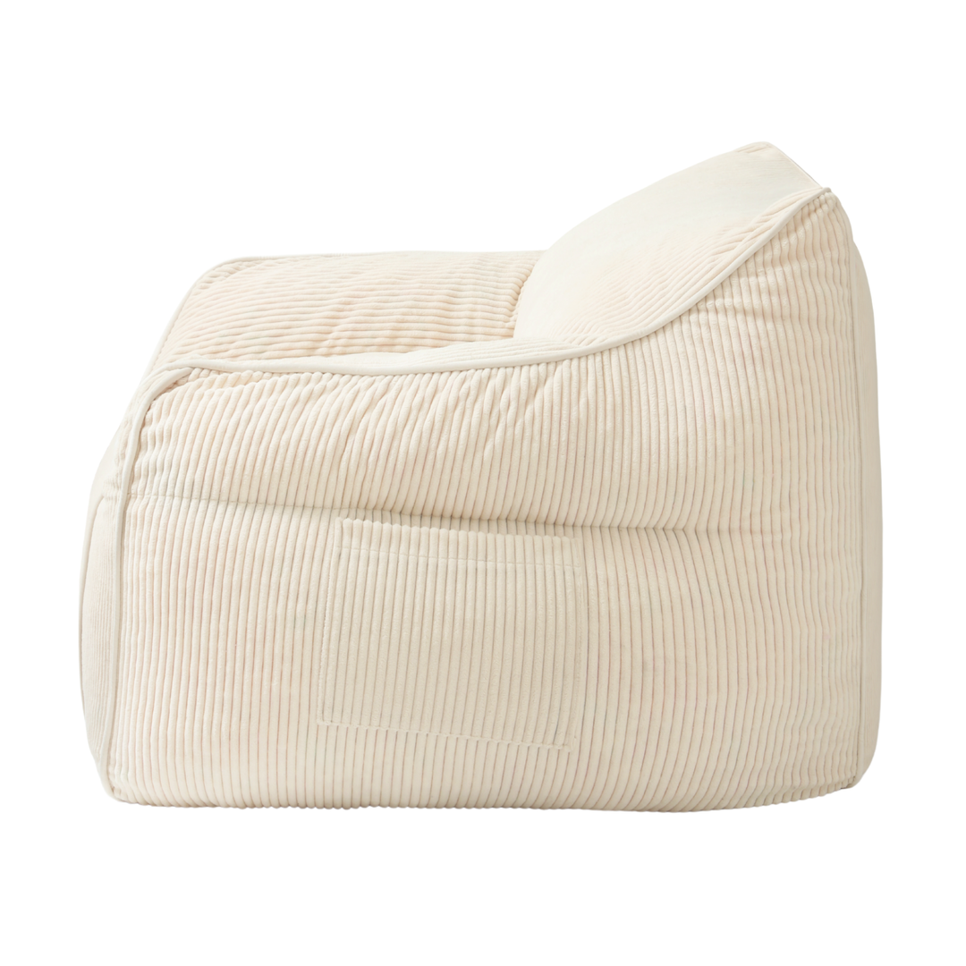 Pouf Fauteuil Velours Côtelé - 100x110 Cm