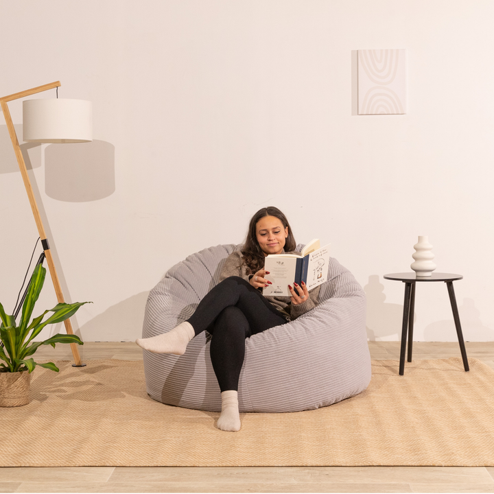 Pouf Velours Côtelé Épais - 100cm