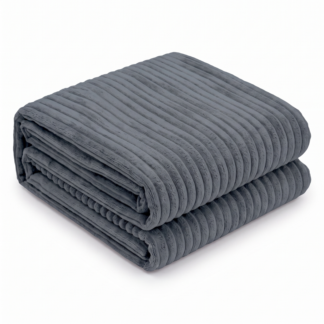 Housse Pouf XXL En Velours Côtelé - 110 X 100 Cm