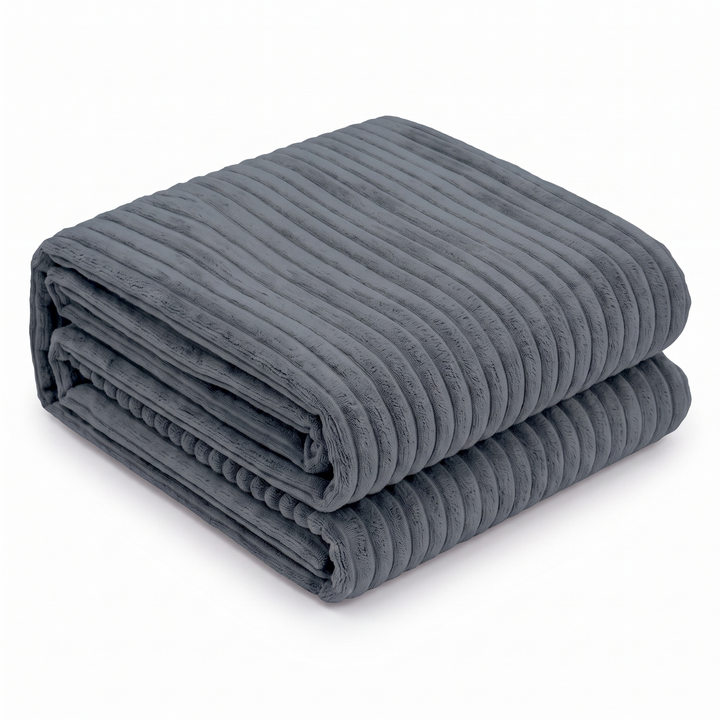 Housse Pouf XXL En Velours Côtelé - 110 X 100 Cm