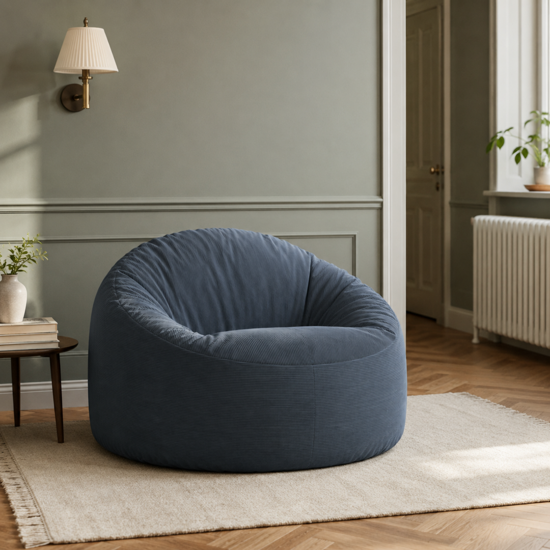 Pouf Velours Côtelé - 100 Cm