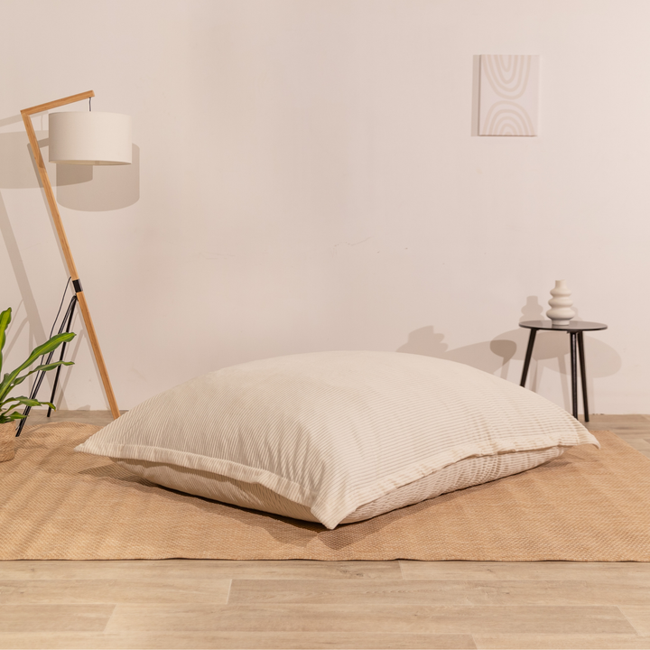 Pouf Velours Côtelé Déhoussable - 140x180 Cm