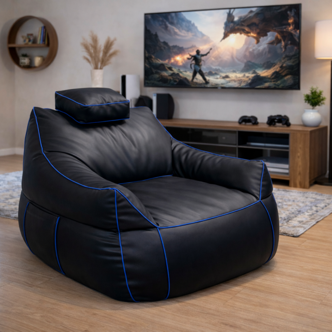 Pouf gaming en similicuir - 100x110 cm