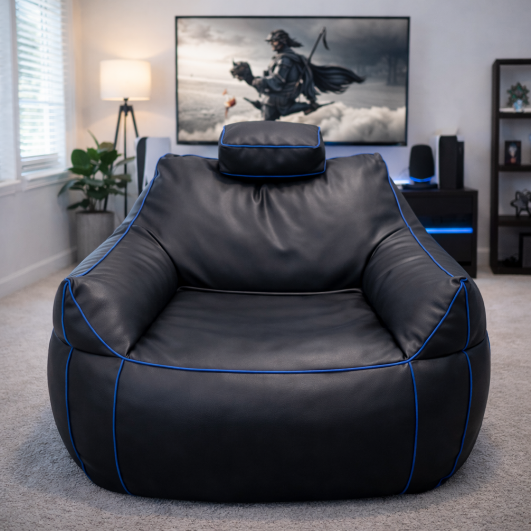 Pouf gaming en similicuir - 100x110 cm
