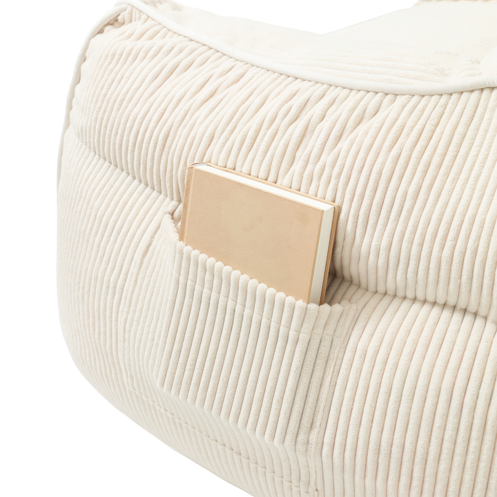 Pouf Fauteuil Velours Côtelé - 100x110 Cm