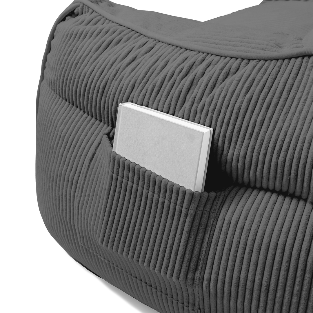 Pouf Fauteuil Velours Côtelé - 100x110 Cm