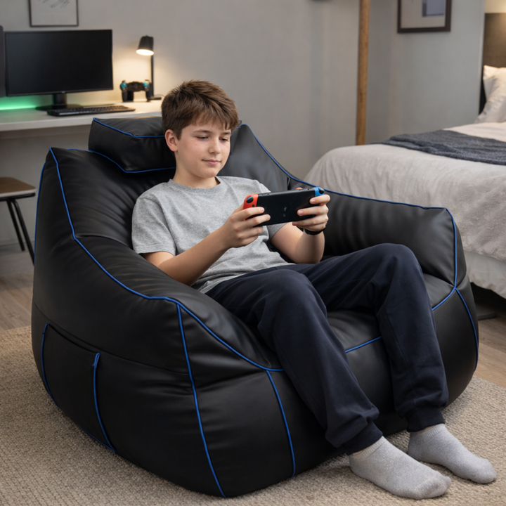Pouf gaming en similicuir - 100x110 cm