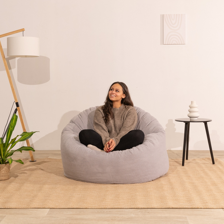 Pouf Velours Côtelé Épais - 100cm